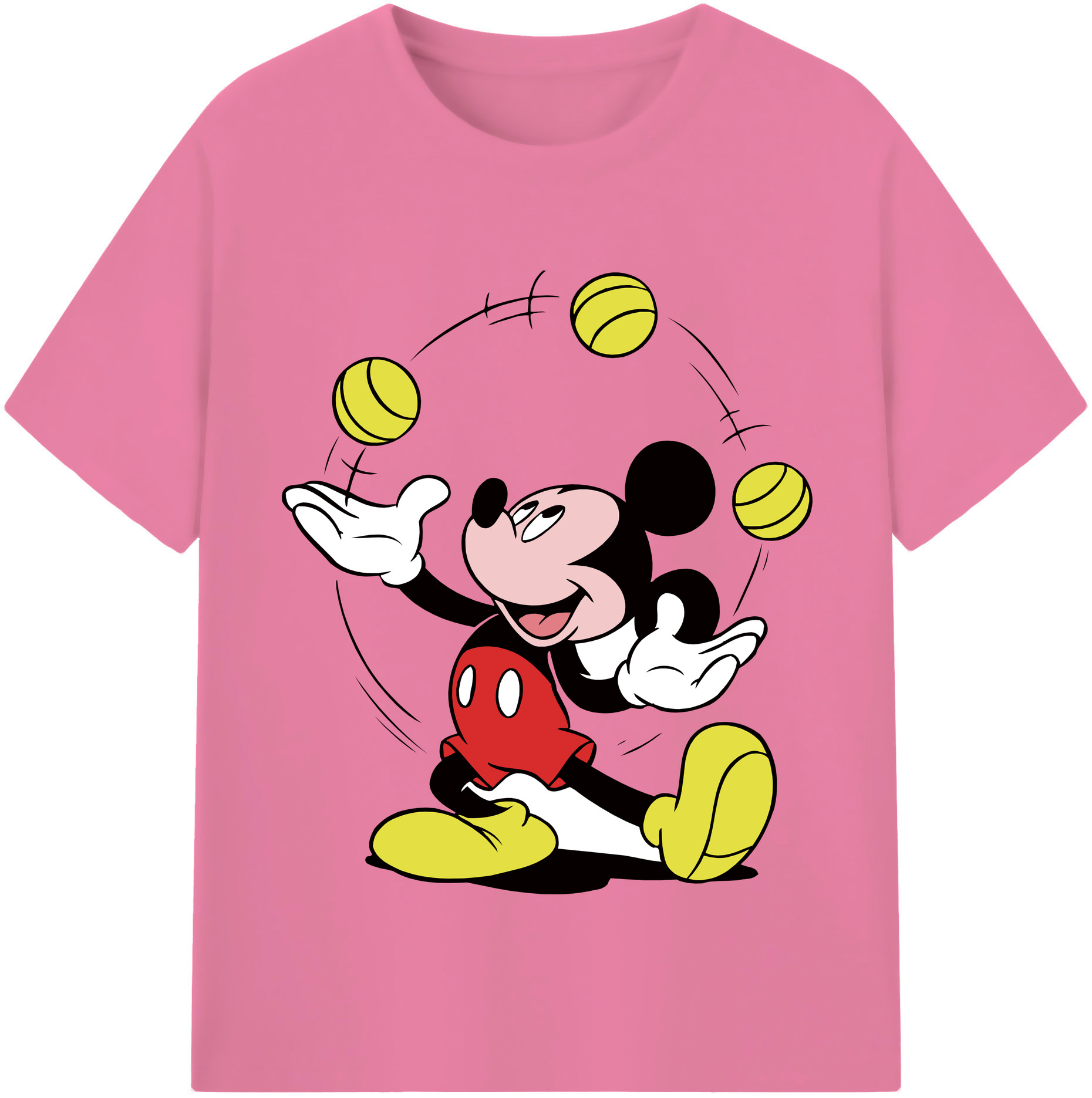 （画像用） ミッキーマウス Mickey Mouse 綿100％半袖Tシャツ（フロントプリント）